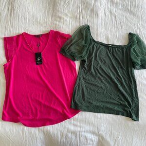 NWT Adrianna Papell & Dorose Blouse Bundle (sz L)